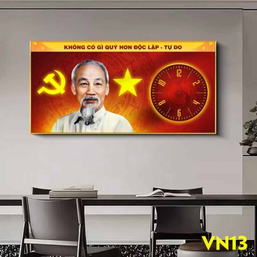 Tranh đồng hồ Chủ Tịch Hồ Chí Minh TG5145S