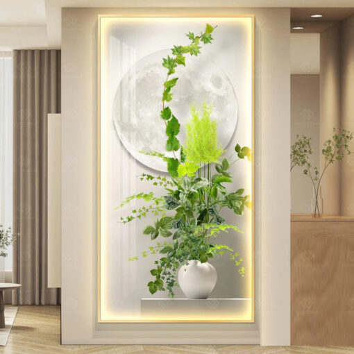 Tranh LED cây xanh 3D nghệ thuật LD480S