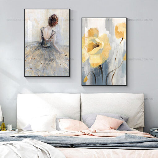 Tranh tráng gương cô gái nghệ thuật trang trí phòng ngủ TG1798S