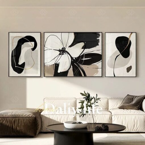 Tranh hoa trừu tượng trang trí phòng khách TG3825S