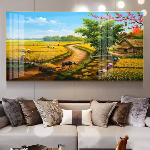Tranh treo tường phong cảnh làng quê Việt Nam TG5245