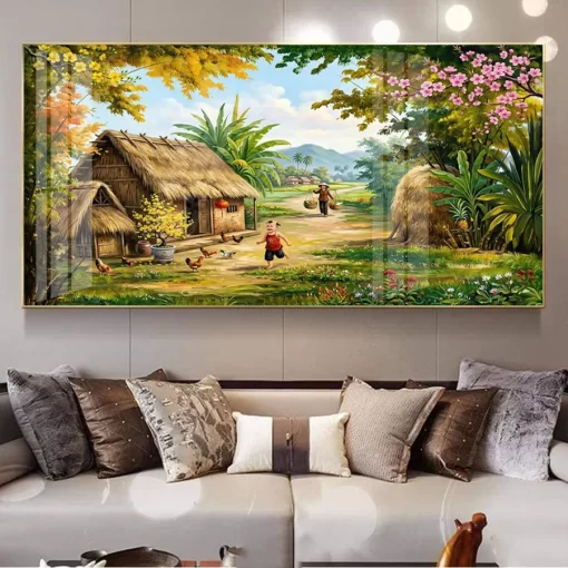Tranh treo tường phong cảnh làng quê Việt Nam TG5247