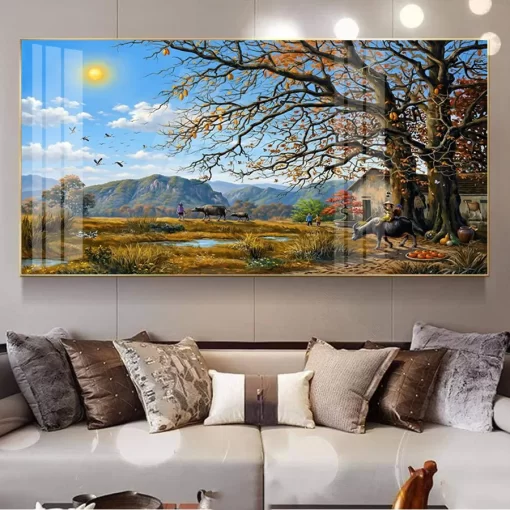 Tranh treo tường phong cảnh làng quê Việt Nam TG5251