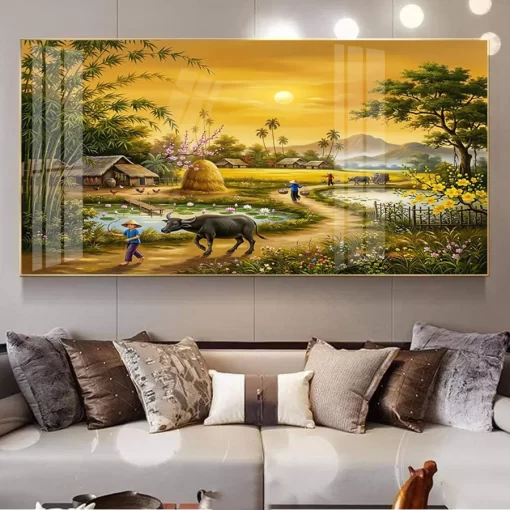 Tranh treo tường phong cảnh làng quê Việt Nam TG5161