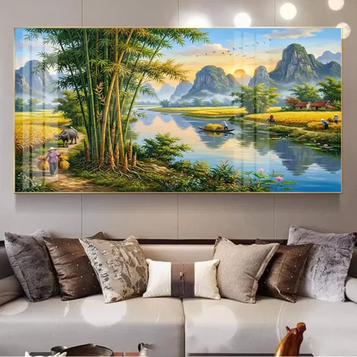 Tranh treo tường phong cảnh làng quê Việt Nam TG5262