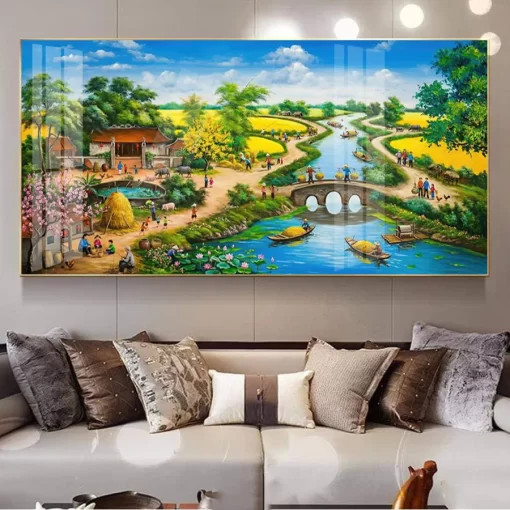 Tranh treo tường phong cảnh làng quê Việt Nam TG5267