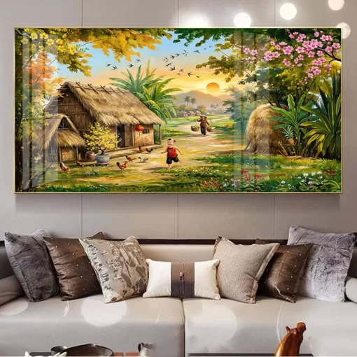 Tranh treo tường phong cảnh làng quê Việt Nam TG5269