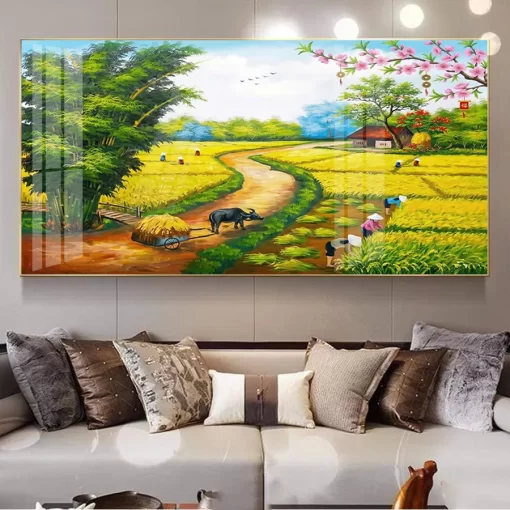 Tranh treo tường phong cảnh làng quê Việt Nam TG5271