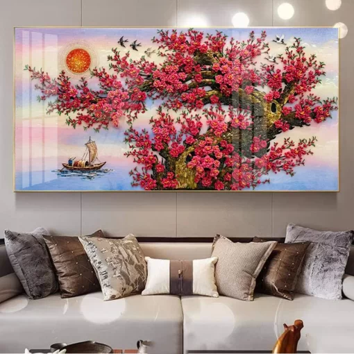 Tranh treo tường phong cảnh làng quê Việt Nam TG5273