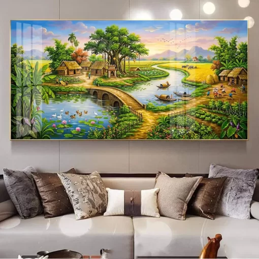 Tranh treo tường phong cảnh làng quê Việt Nam TG5277