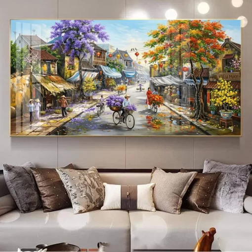 Tranh treo tường phong cảnh làng quê Việt Nam TG5163