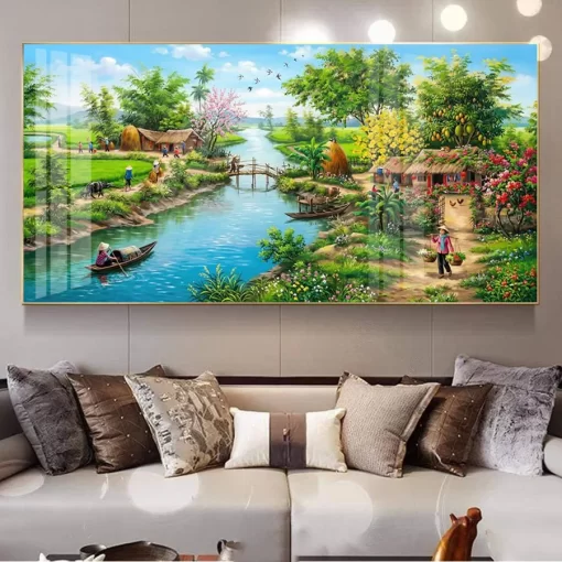 Tranh treo tường phong cảnh làng quê Việt Nam TG5278