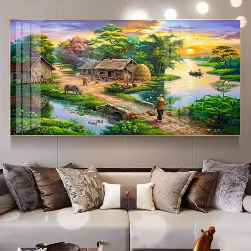 Tranh treo tường phong cảnh làng quê Việt Nam TG5280