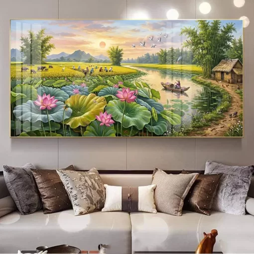 Tranh treo tường phong cảnh làng quê Việt Nam TG5281
