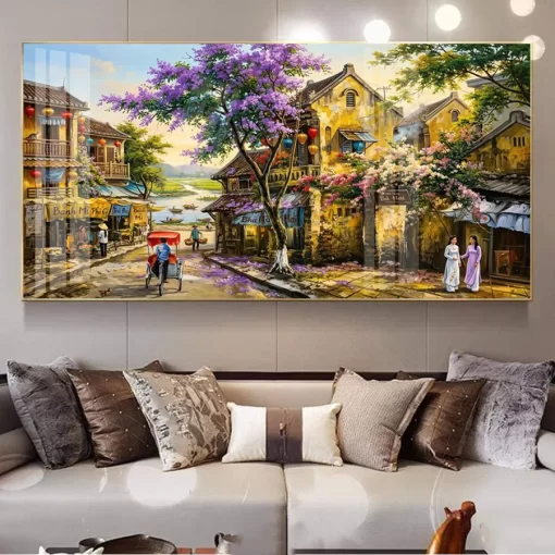 Tranh treo tường phong cảnh làng quê Việt Nam TG5164