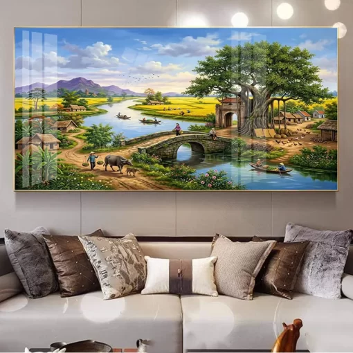 Tranh treo tường phong cảnh làng quê Việt Nam TG5300
