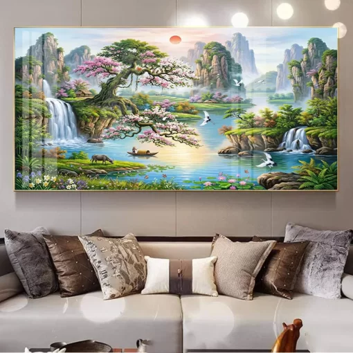 Tranh treo tường phong cảnh làng quê Việt Nam TG5308
