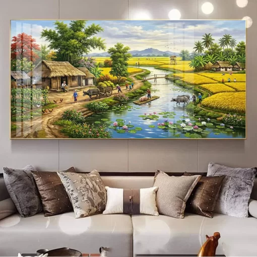 Tranh treo tường phong cảnh làng quê Việt Nam TG5311