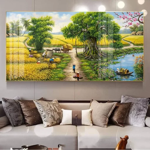 Tranh treo tường phong cảnh làng quê Việt Nam TG5313