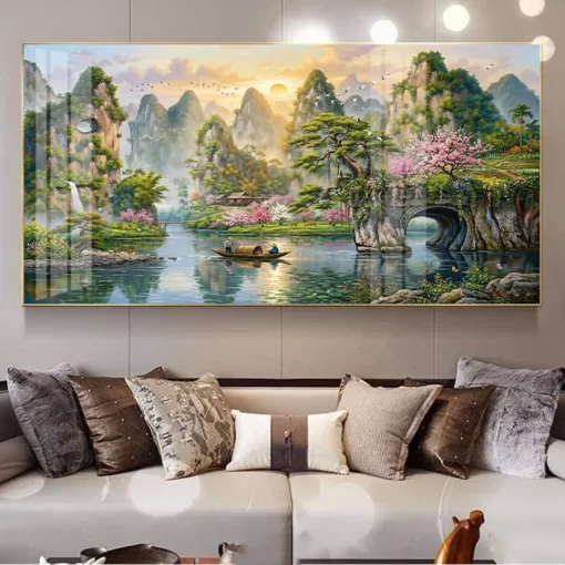 Tranh treo tường phong cảnh làng quê Việt Nam TG5314