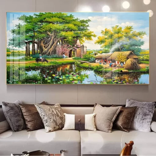 Tranh treo tường phong cảnh làng quê Việt Nam TG5321
