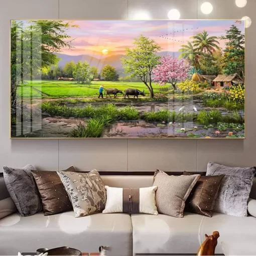 Tranh treo tường phong cảnh làng quê Việt Nam TG5330