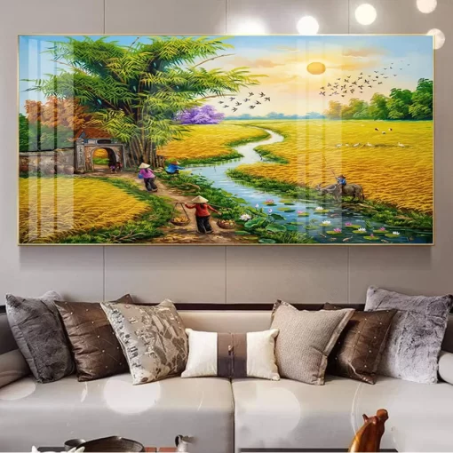 Tranh treo tường phong cảnh làng quê Việt Nam TG5153