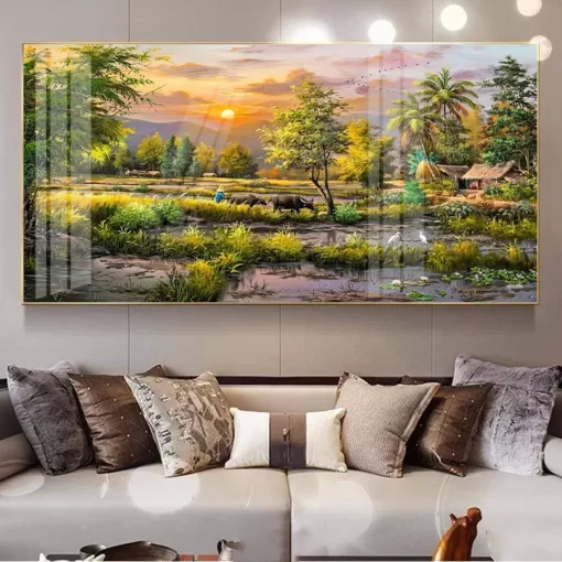 Tranh treo tường phong cảnh làng quê Việt Nam TG5200