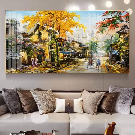 Tranh treo tường phong cảnh làng quê Việt Nam TG5201