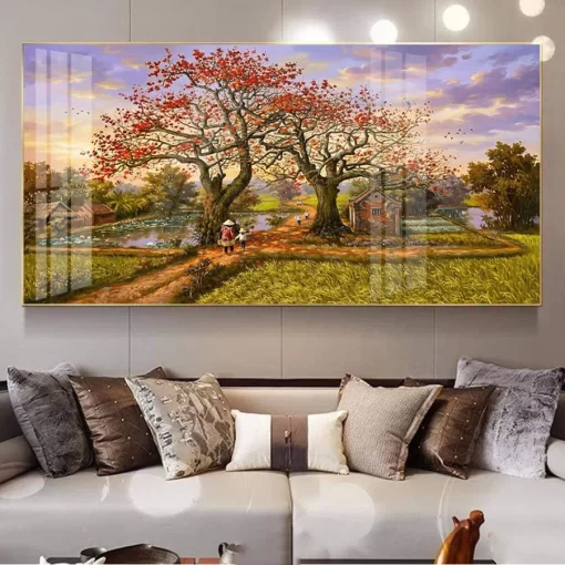 Tranh treo tường phong cảnh làng quê Việt Nam TG5202