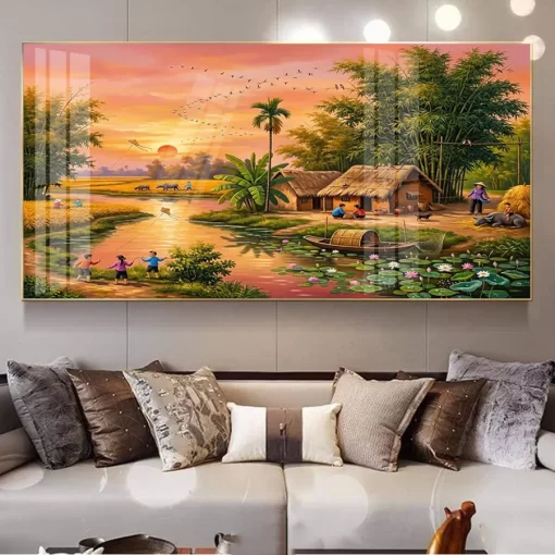 Tranh treo tường phong cảnh làng quê Việt Nam TG5204