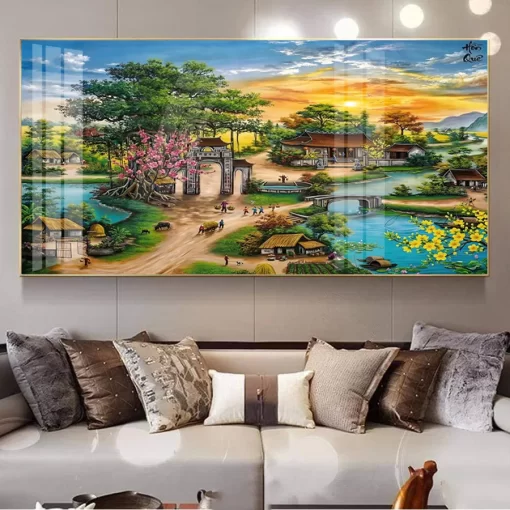 Tranh treo tường phong cảnh làng quê Việt Nam TG5206