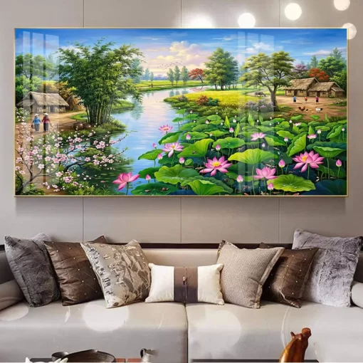 Tranh treo tường phong cảnh làng quê Việt Nam TG5208