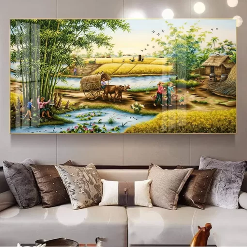Tranh treo tường phong cảnh làng quê Việt Nam TG5210