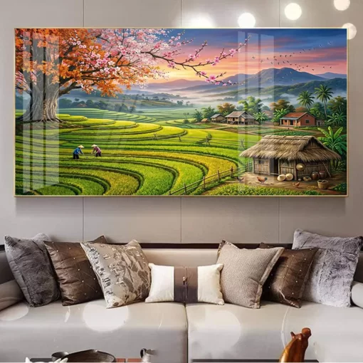 Tranh treo tường phong cảnh làng quê Việt Nam TG5209