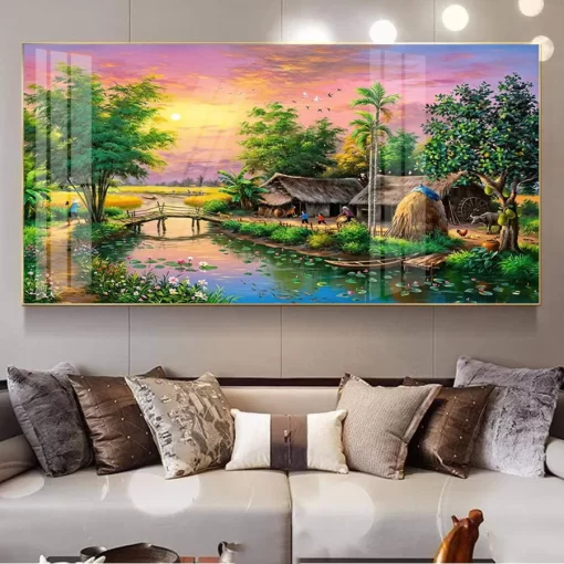 Tranh treo tường phong cảnh làng quê Việt Nam TG5157