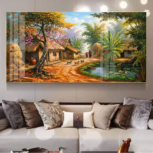 Tranh treo tường phong cảnh làng quê Việt Nam TG5158
