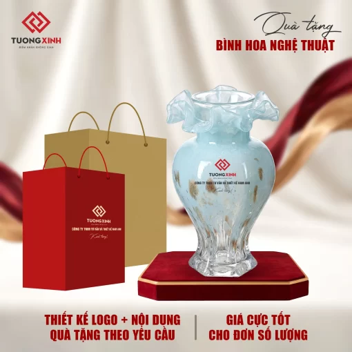 Bình hoa thuỷ tinh quà tặng khách hàng cao cấp GSQ01