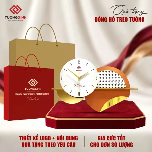 Đồng hồ treo tường in logo quà tặng khách hàng quà tặng công ty ý nghĩa DGL67