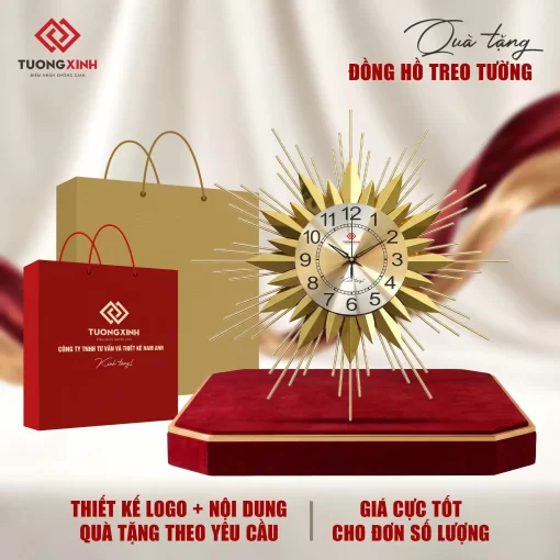 Đồng hồ treo tường in logo quà tặng công ty doanh nghiệp DGL76