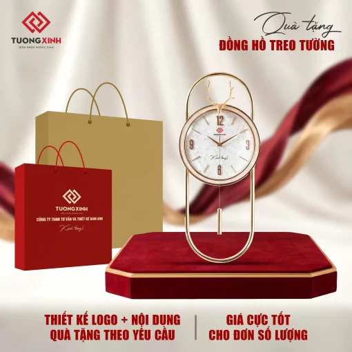 Đồng hồ treo tường in logo quà tặng công ty doanh nghiệp DGL70