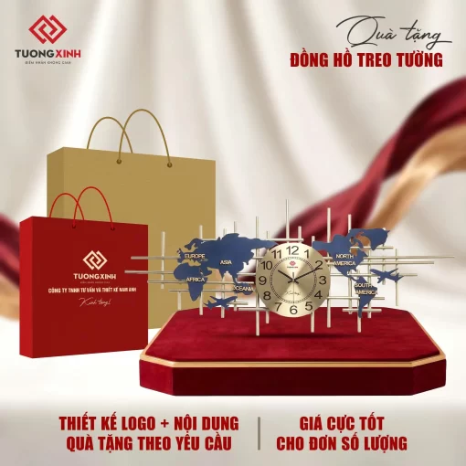 Đồng hồ treo tường in logo quà tặng sự kiện công ty doanh nghiệp DGL58