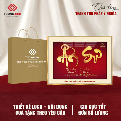 Tranh tráng gương Thư Pháp, quà tặng thầy cô, kỷ niệm ra trường sang trọng ý nghĩa TQT16