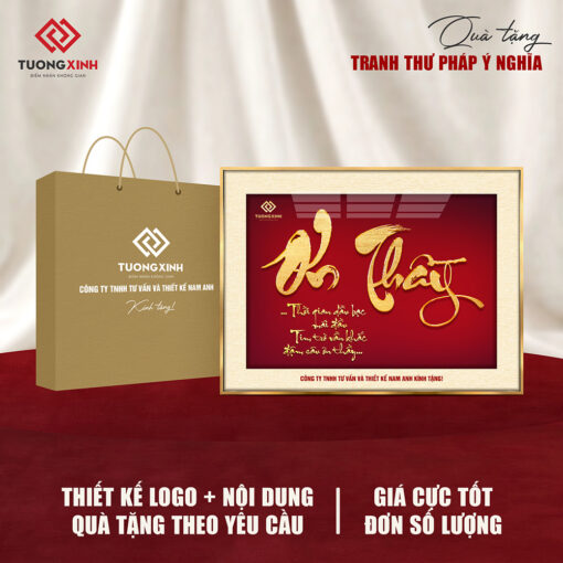 Tranh tráng gương Thư Pháp, quà tặng thầy cô, kỷ niệm ra trường sang trọng ý nghĩa TQT18