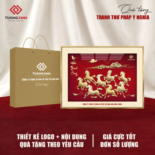 Tranh Mã Đáo Thành Công quà tặng sự kiện doanh nghiệp sang trọng ý nghĩa TQT20