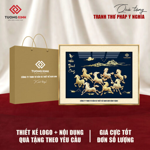 Tranh Mã Đáo Thành Công quà tặng sự kiện doanh nghiệp sang trọng ý nghĩa TQT21