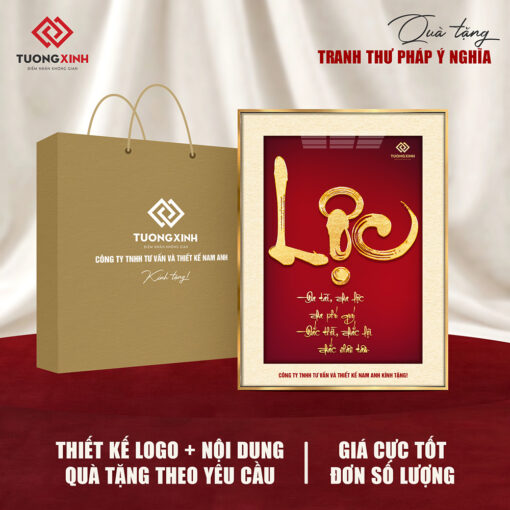 Tranh tráng gương Thư Pháp, quà tặng sự kiện công ty sang trọng ý nghĩa TQT26