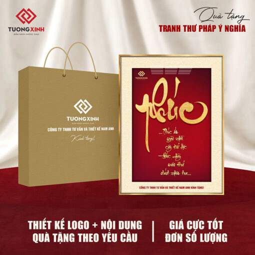 Tranh tráng gương Thư Pháp, quà tặng sự kiện công ty sang trọng ý nghĩa TQT29