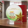 Biểu trưng pha lê, kỷ niệm chương pha lê, quà tặng khách hàng in logo BTQ79
