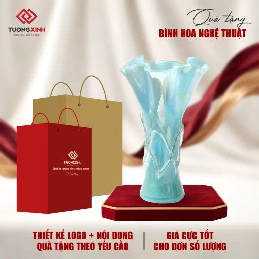Bình hoa thủy tinh quà tặng công ty cao cấp GSQ33